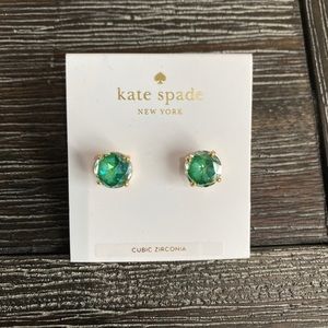 Kate Spade Green Emerald Stud Earrings